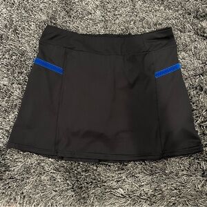 🌸POSHDIVAH BLACK TENNIS SKIRT WITH BLUE VELVET DETAIL SUZE XL🌸